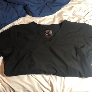 Small black barco scrub top